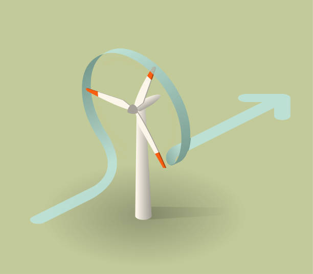 illustrations, cliparts, dessins animés et icônes de éolienne - wind turbine wind wind power energy