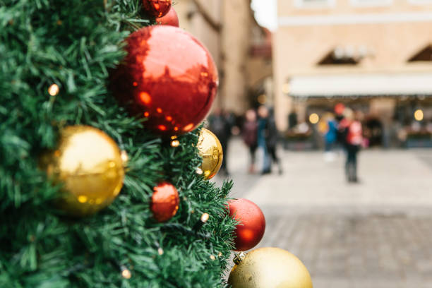istock Close-up of Christmas decorations 1044865618