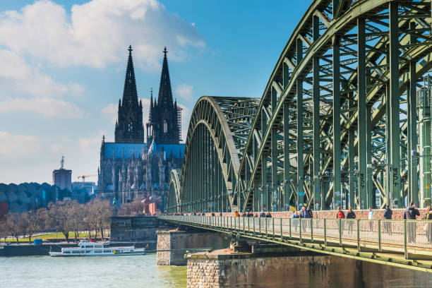 istock COLOGNE, GERMANY- March 14, 2018 : View on Cologne Cathedral and Bridge, Germany 1044866628