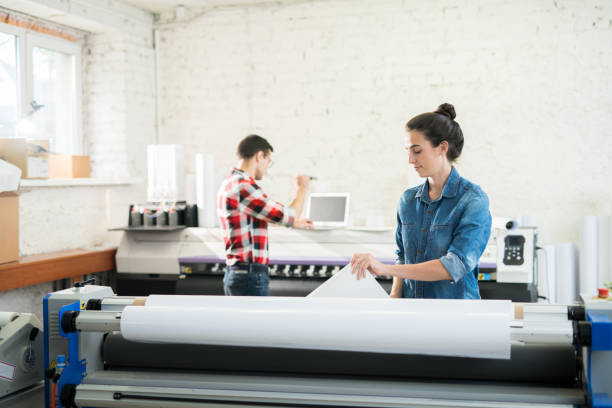 istock Coworkers of modern typography office 1044866796