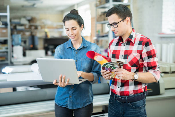 istock Young coworkers of modern typography 1044866822