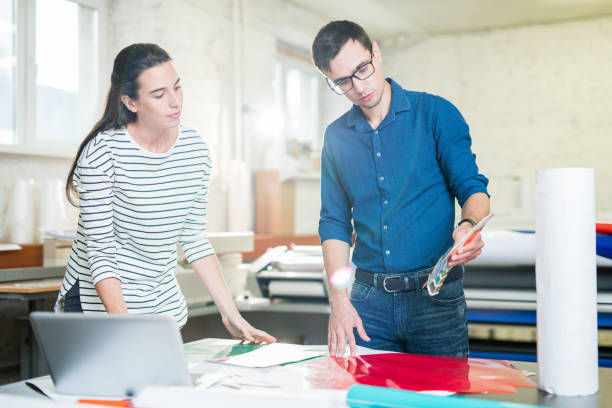 istock Coworking modern designers of typography 1044866864