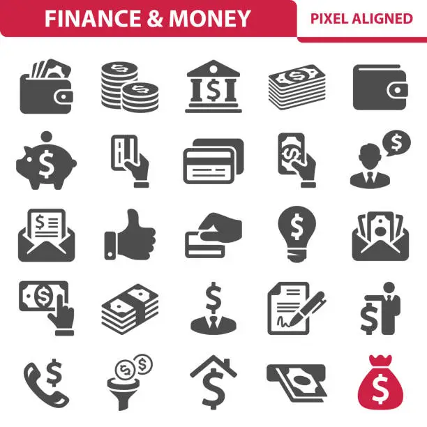 Vector illustration of Finance & Money Icons