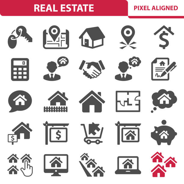 ilustrações de stock, clip art, desenhos animados e ícones de real estate icons - garden key