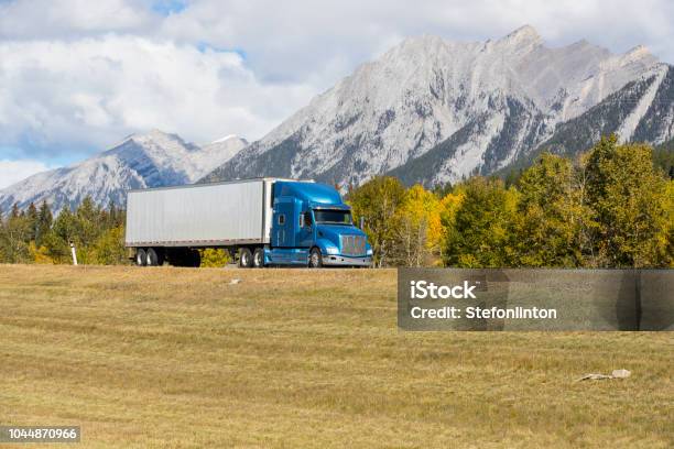Heavy Cargo On The Road Stock Photo - Download Image Now - Alberta, Business, Business Finance and Industry
