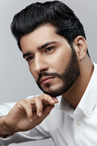 Beauty Man With Hair Style And Beard Portrait Handsome Male Stock Photo - Download Image Now - iStock Beauty Man With Hair Style And Beard Portrait Handsome Male Stock Photo - Download Image Now - iStock