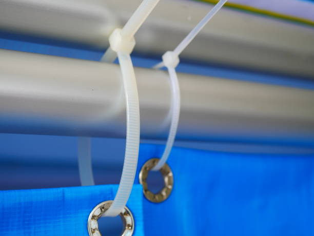 케이블 타이 - cable plastic zip ties computer cable 뉴스 사진 이미지