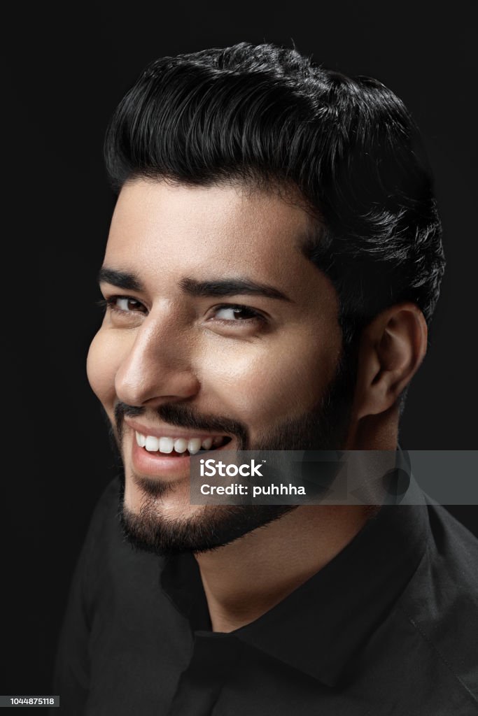 Man Beauty And Fashion Beautiful Male With Hair Style And Beard Stock Photo  - Download Image Now - iStock
