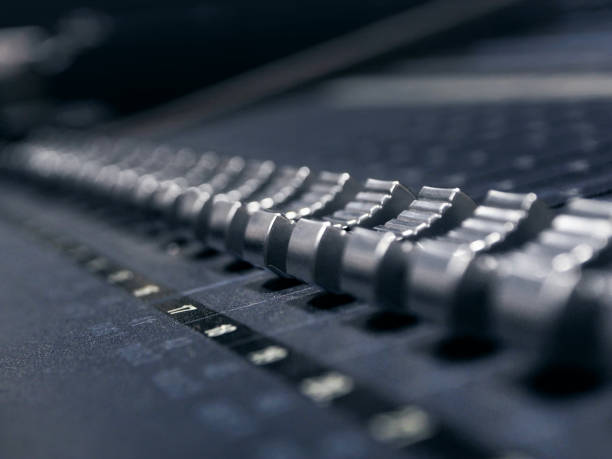 istock Music Mixer Control Panel In Recording Studio Closeup 1044878644