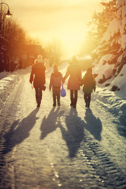 Family going to have some winter fun