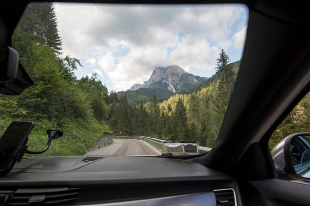 istock View from the car window on a road trip 1044887320