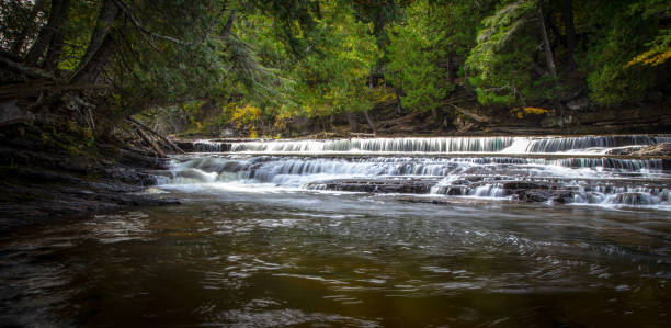 istock Waterfall In The Porcupine Mountains State Park 1044896528