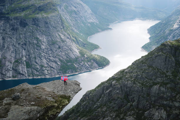 istock Trolltunga Rock and Ringedalsvatnet lake in Norway 1044900392