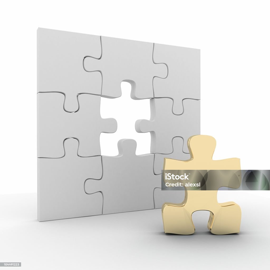 Золотой Puzzle - Стоковые фото Абстрактный роялти-фри