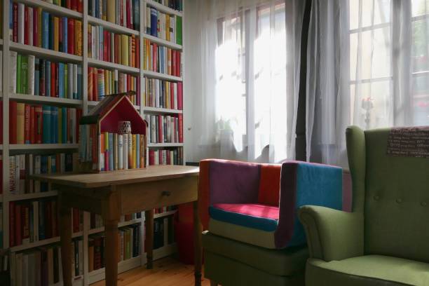 istock Colorful seats in the library 1044912584