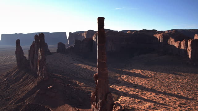 Drone Flight Around the Totem Pole, Monument Valley - Drone Shot