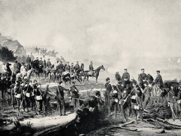istock Königgrätz: Prince Albert of Saxony riding on horse during war (1828 - 1902) 1044929498