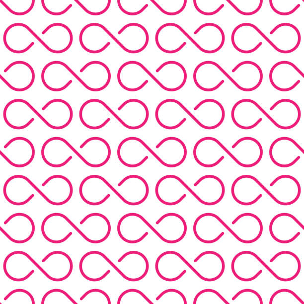 Infinity pattern. Geometric seamless pattern. Wavy geometric texture. Vector illustration Infinity pattern. Geometric seamless pattern. Wavy geometric texture Vector illustration. background of infinity symbols stock illustrations