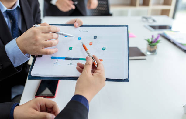 istock Group of business people meeting analyzing financial documents 1044943174