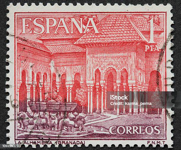 Испанский Печать — стоковые фотографии и другие картинки Альгамбра - Испания - Альгамбра - Испания, Архитектура, Без людей