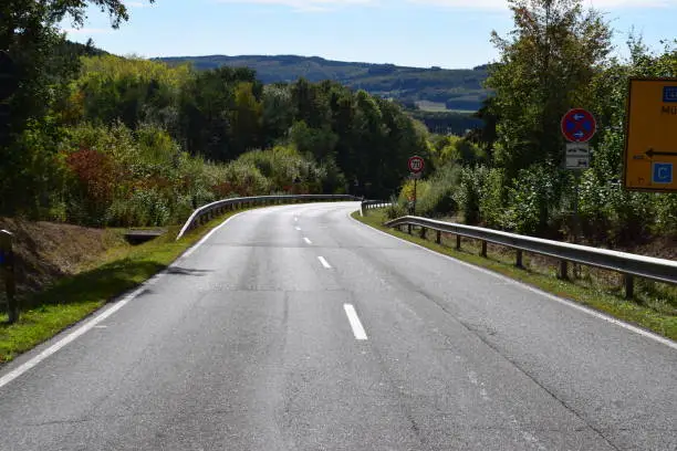 public road on old abandoned part of Nürburgring, the former Südschleife, which no longer exists