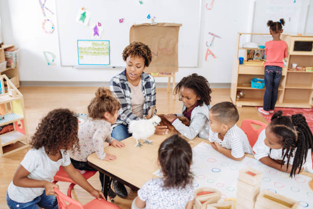 istock Cute domestic animals visiting daycare 1044968162