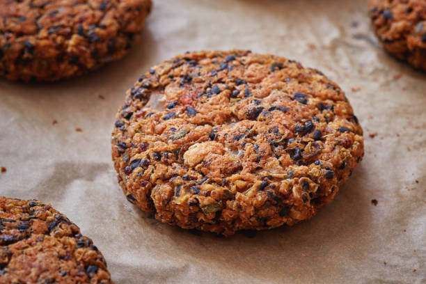 istock Vegan quinoa and bean burgers 1044972302