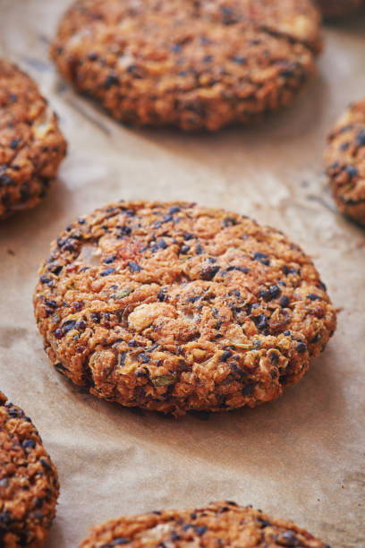 istock Vegan quinoa and bean burgers 1044972320