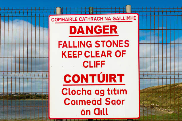 istock falling stones sign in Ireland 1044972946