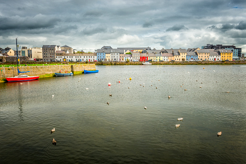view over harbor in Galway, Ireland