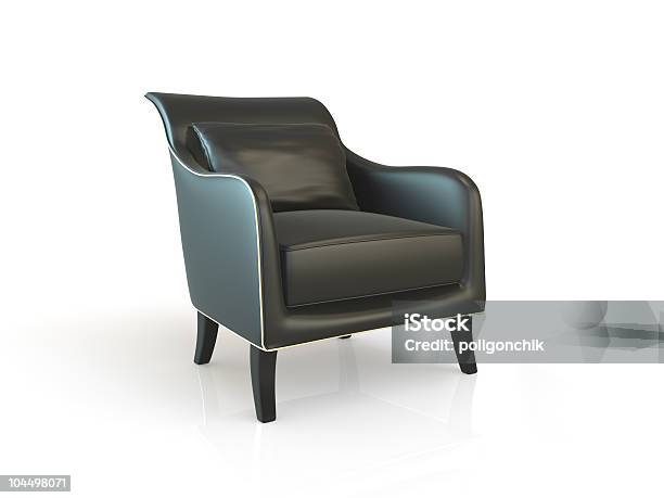 Negro Sillón De Cuero Foto de stock y más banco de imágenes de Acogedor - Acogedor, Asiento, Color - Tipo de imagen