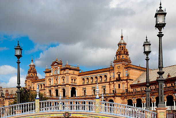 Plaza de Espana in Seville, Spain stock photo