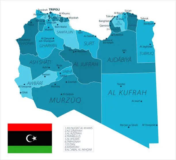 Vector illustration of 31 - Libya - Murena Spot Isolated 10