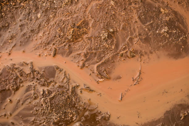 istock Natural background - muddy soil shot from above 1044989806