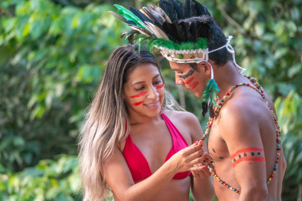 istock Tourist sees the indian necklace 1044989894