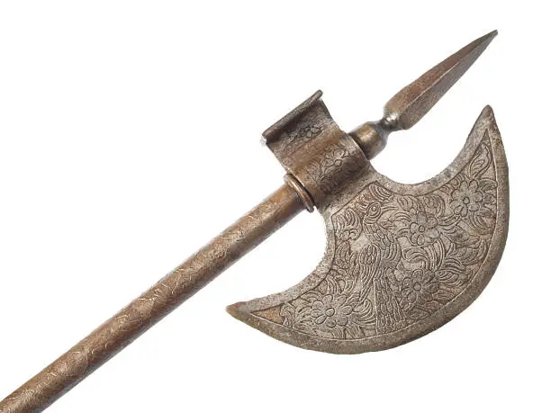 Photo of Ancient engraved battle axe
