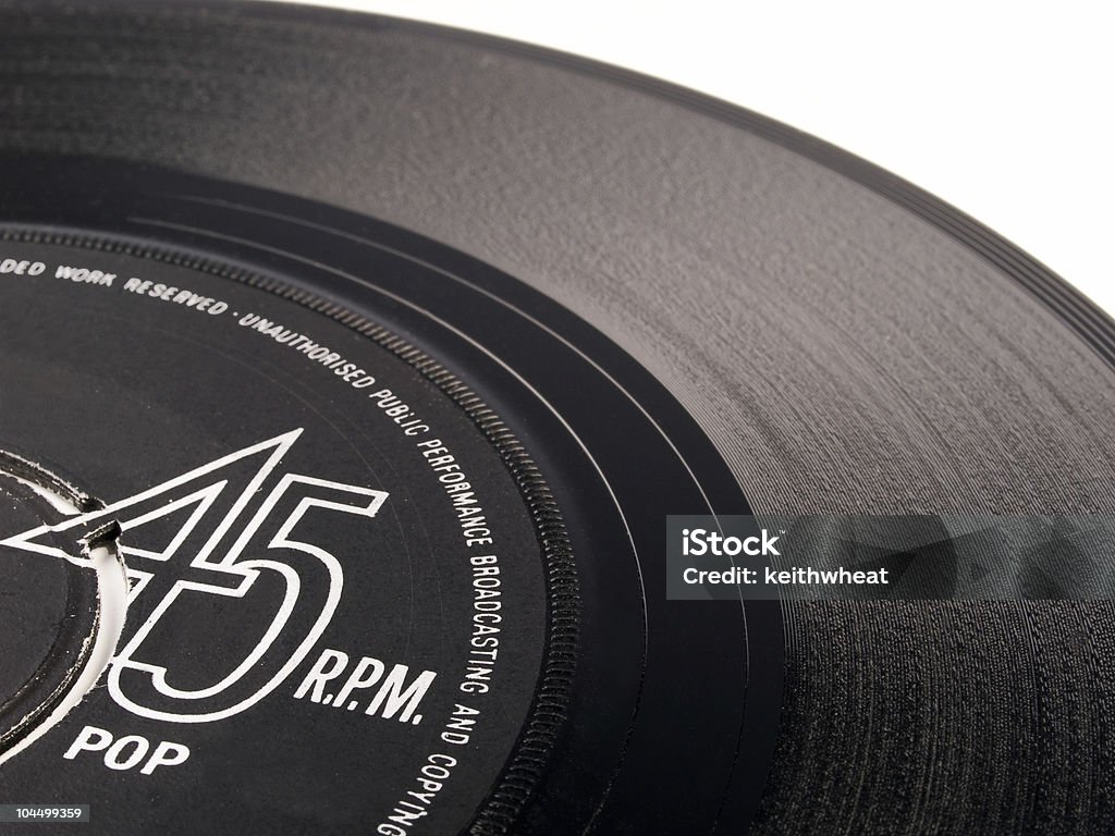 vinyl 45 rpm pop record  Record - Analog Audio Stock Photo