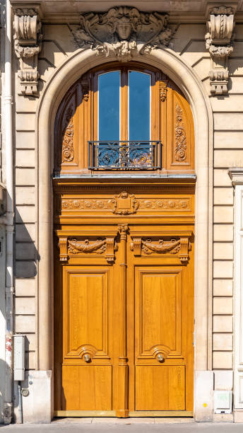 istock Paris, old wooden door 1045002392
