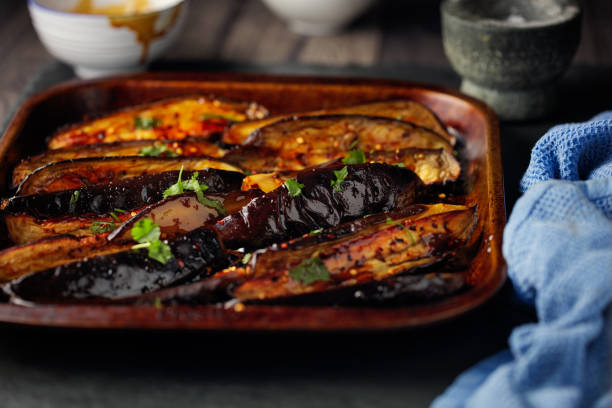 istock Roasted aubergine wedges 1045011852