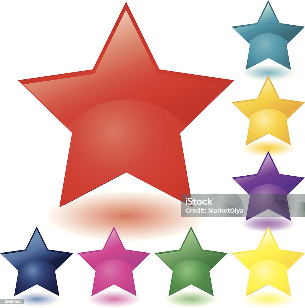 Star Buttons Stock Illustration - Download Image Now - Blue, Brightly Lit,  Color Image - iStock