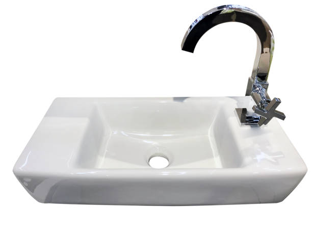 istock Bathroom sink with faucet 1045017314