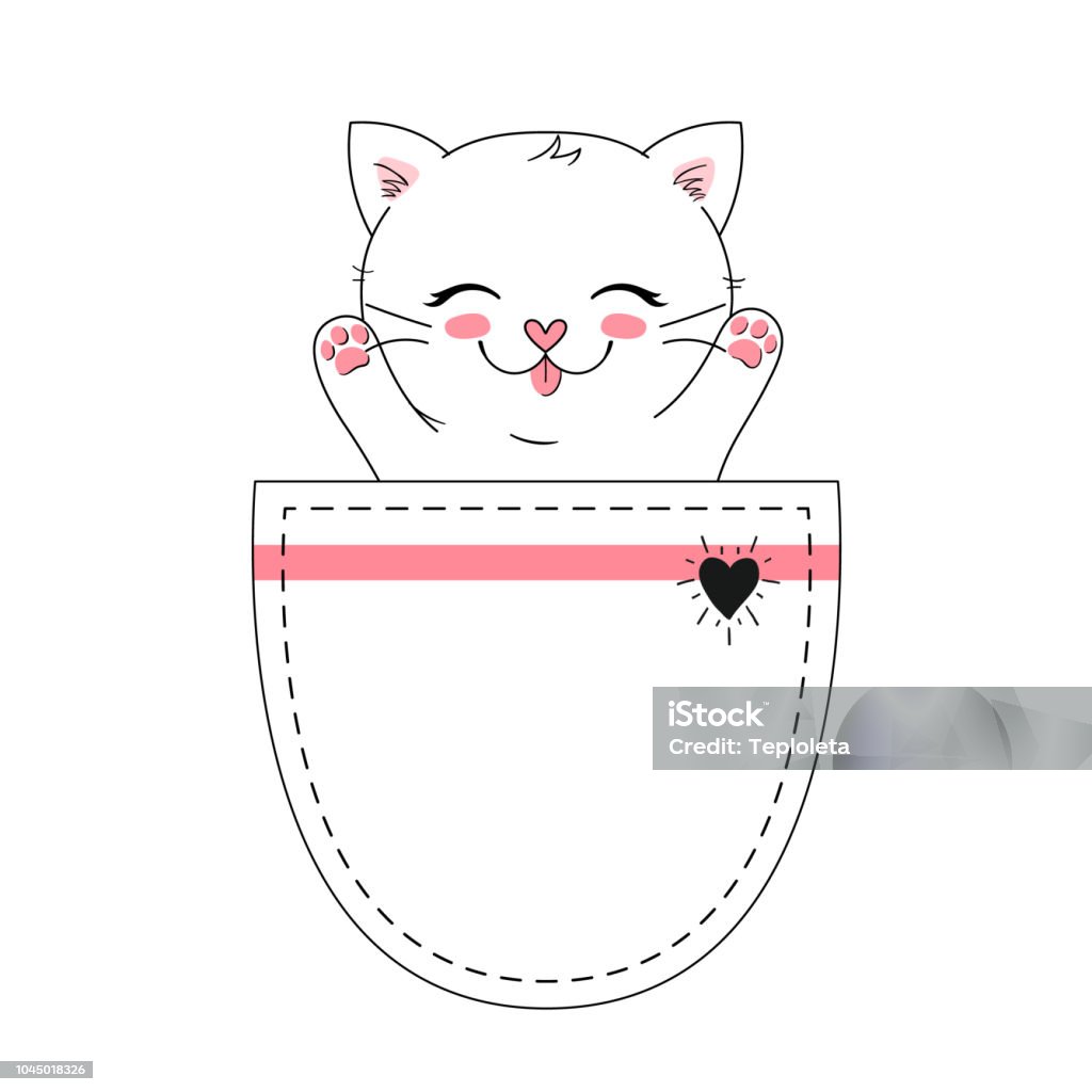 Con Mèo Nhỏ Hạnh Phúc Trong Túi Chú Mèo Con Dễ Thương Đáng Yêu ...