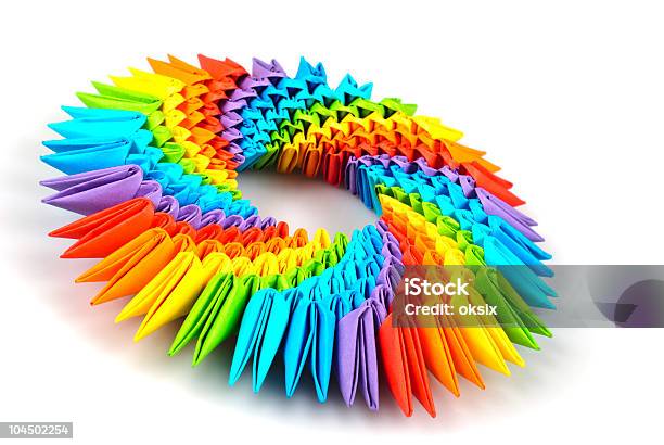 Origami Rainbow 3d Stock Photo - Download Image Now - Art, Color Image, Colors