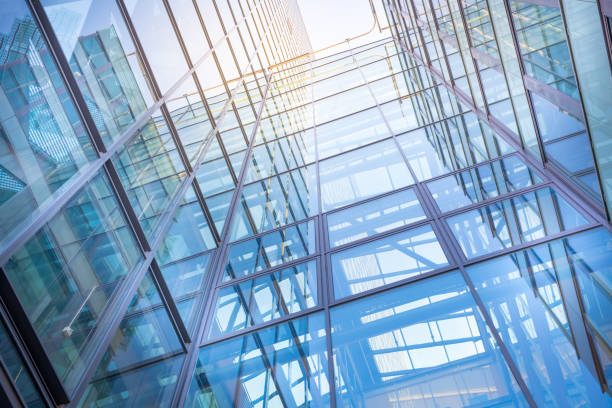 istock Bright future, finance buildings seen from below 1045026254