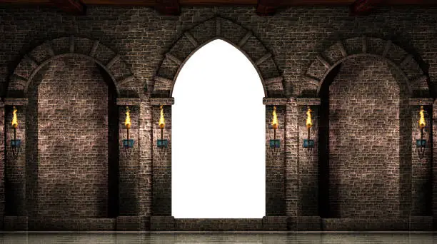 Photo of Arches and gate isolated