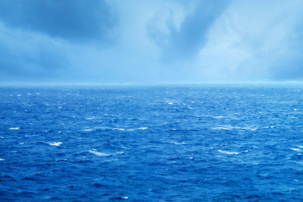 istock Seascape image with waves over cloudy sky 1045039274