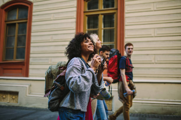 istock Young Backpackers In The City 1045045562