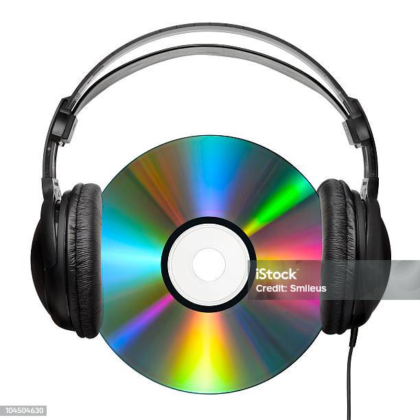 The Headphonecarrying Cd Stock Photo - Download Image Now - Audio Equipment, Black Color, CD-ROM