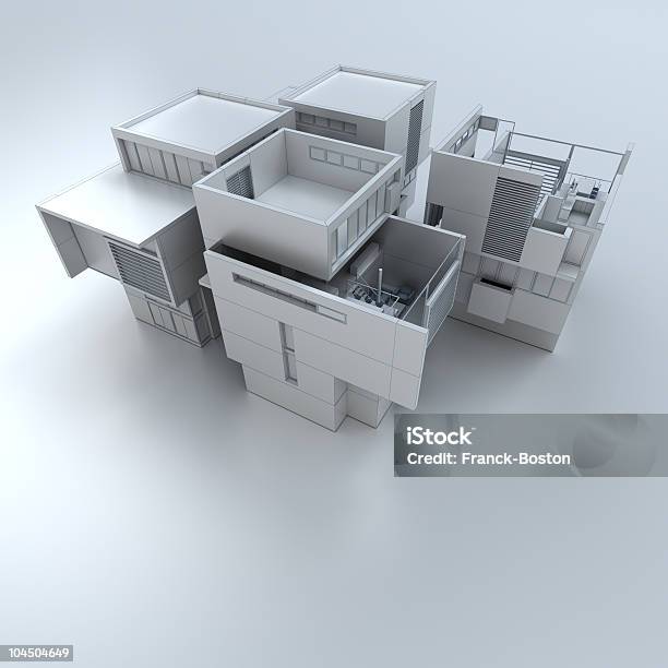 Modern Residential Stock Photo - Download Image Now - Architectural Model, Apartment, Architecture