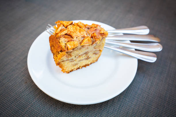 istock Apple pie charlotte desert tea coffee breakfast 1045048342